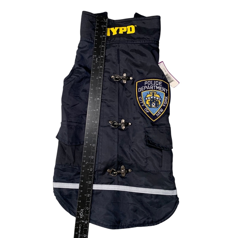 Royal Animals NYPD Police Dog Coat Blue Medium Water Resistant Fleece Lined NEW - Picture 8 of 13